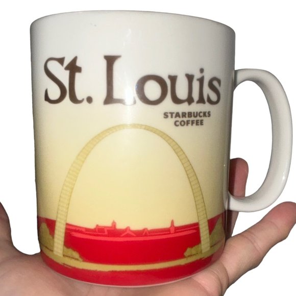 STARBUCKS Collector Series Meet Me in St. Louis red cream coffee mug - Picture 1 of 5